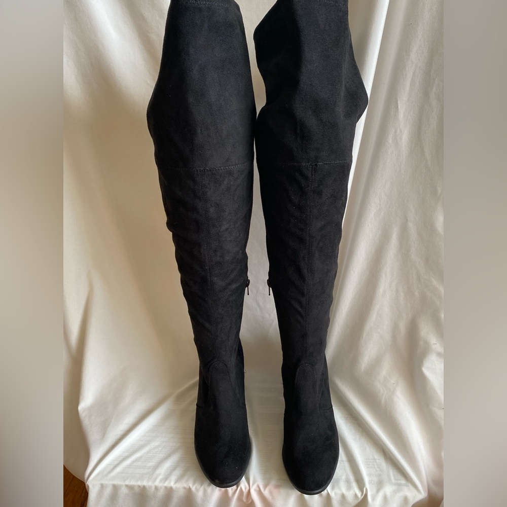 UNISA, Size 9, Suede, Black Over-the-Knee Women's Boots
